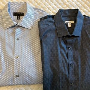 New Set Slim Fit Dress Shirts, New! 15-15 1/2 neck and 34-35 sleeves